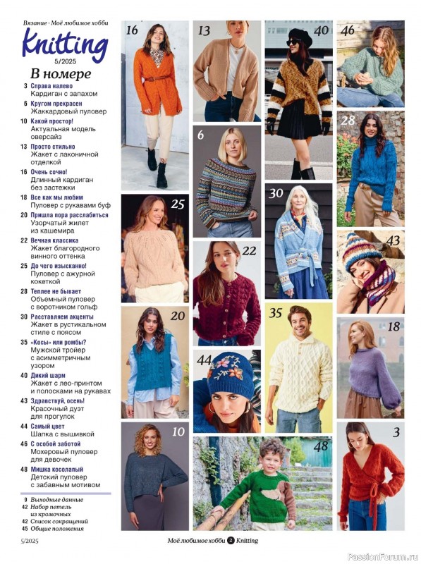 Вязаные модели в журнале «Knitting. Вязание №5 2025»