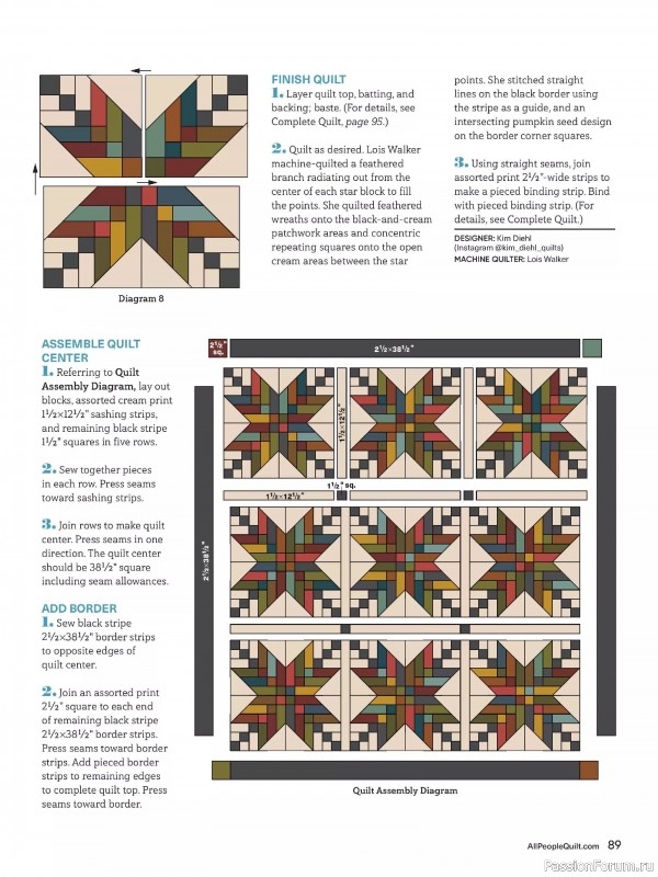 Коллекция проектов для рукодельниц в журнале «American Patchwork & Quilting №197 2025»