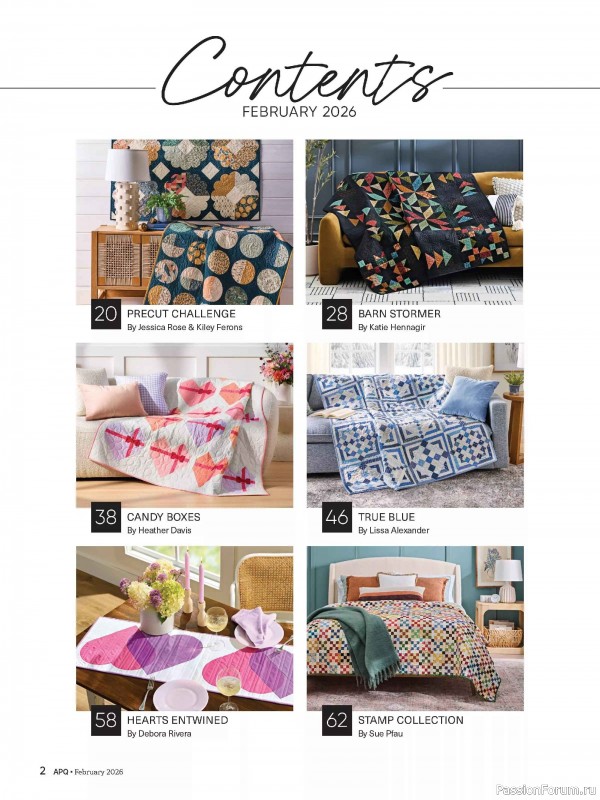 Коллекция проектов для рукодельниц в журнале «American Patchwork & Quilting №198 2025»