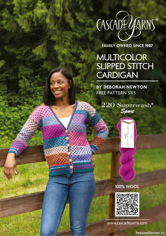 Вязаные проекты спицами в журнале «The Knitter №219 2025»