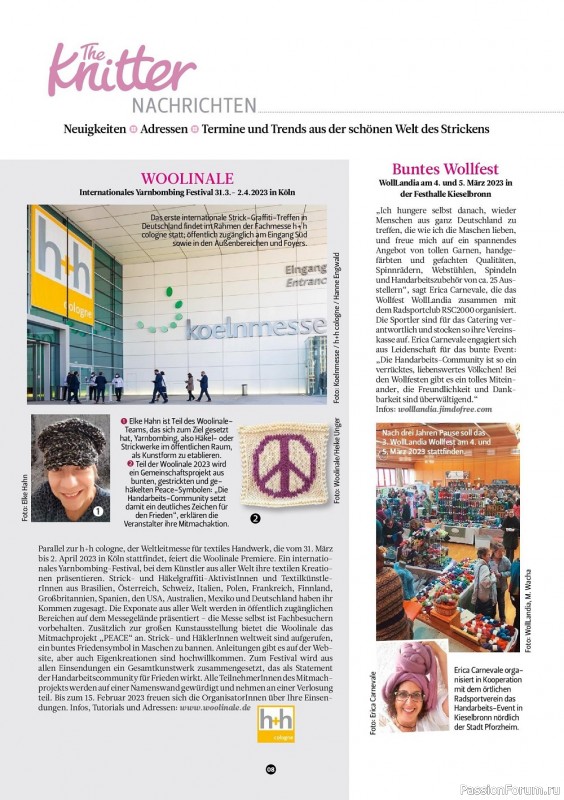 Вязаные модели крючком в журнале «The Knitter Germany №61 2022 »