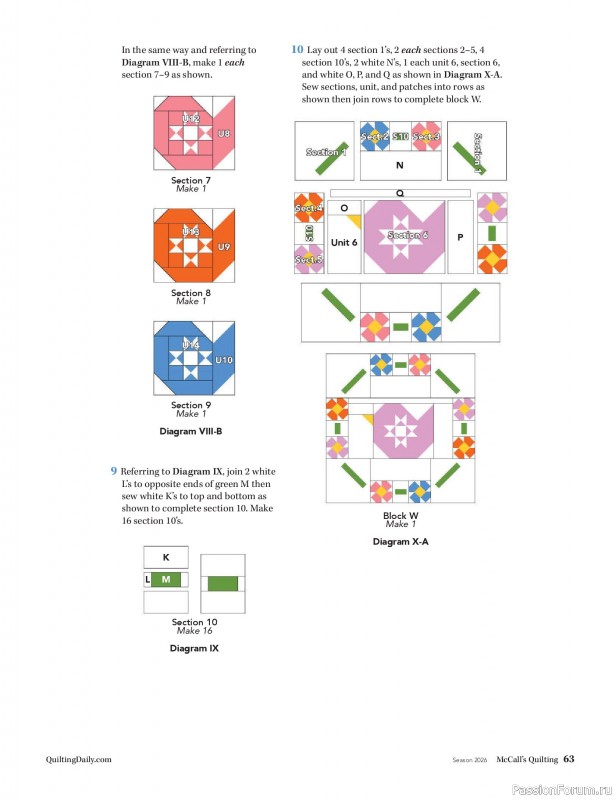 Коллекция проектов для рукодельниц в журнале «McCalls Quilting - Spring 2026»