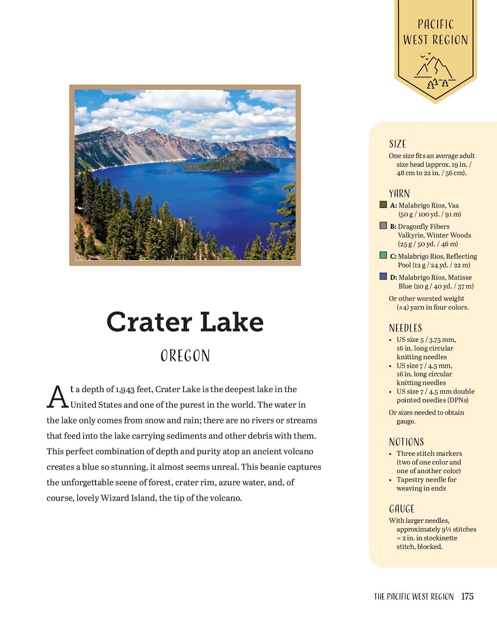 Коллекция моделей шапок в книге «Кnitting the National Parks»