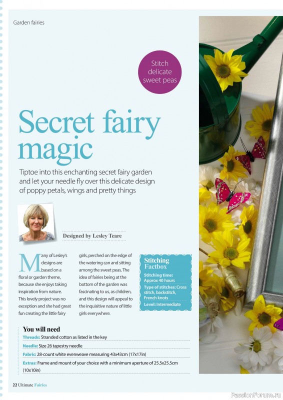 Коллекция вышивки в журнале «Ultimate CrossStitch Faries - November 2025»