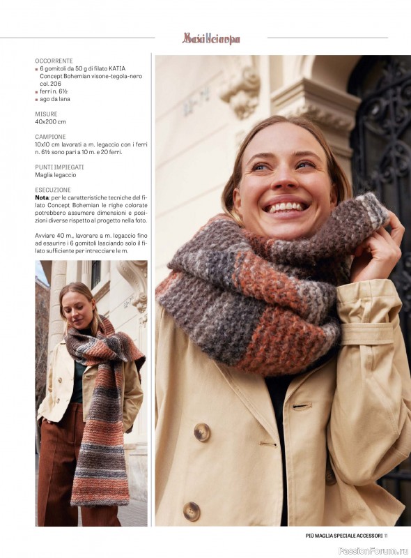 Вязаные модели в журнале «Piu Maglia Speciale Accessori №12 2025»