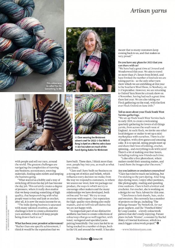 Вязаные проекты спицами в журнале «The Knitter №191 2023»