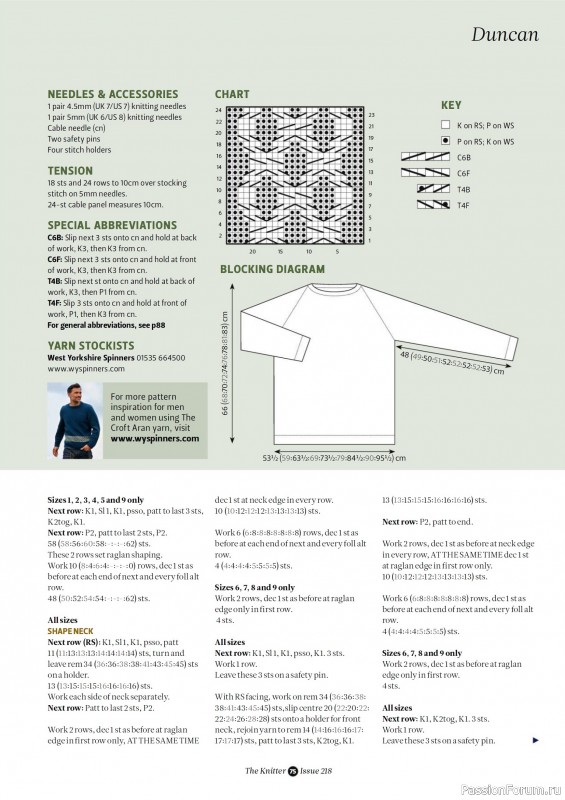 Вязаные проекты спицами в журнале «The Knitter №218 2025»
