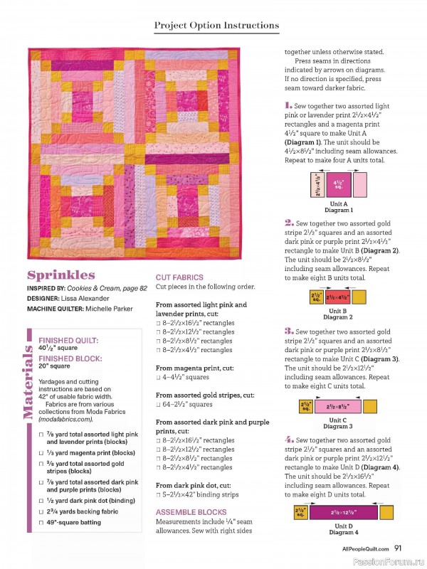 Коллекция проектов для рукодельниц в журнале «American Patchwork & Quilting №198 2025»