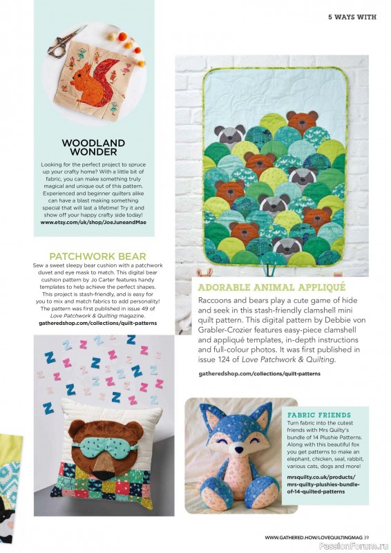 Коллекция проектов для рукодельниц в журнале «Love Patchwork & Quilting №157 2025»