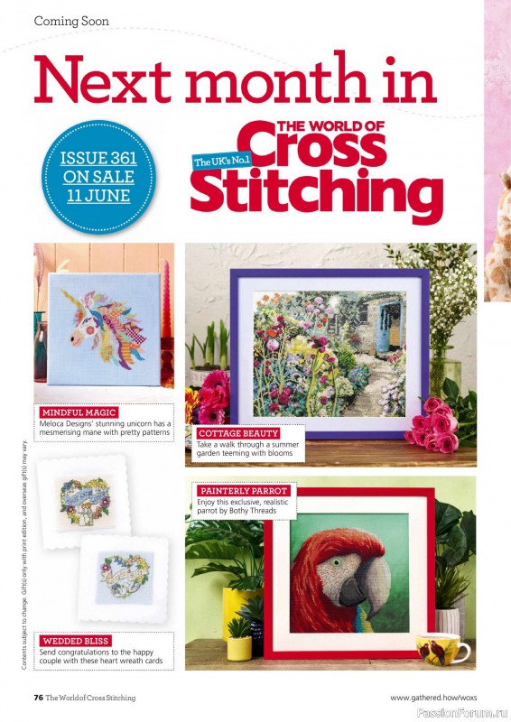 Коллекция вышивки в журнале «The World of Cross Stitching №360 2025»