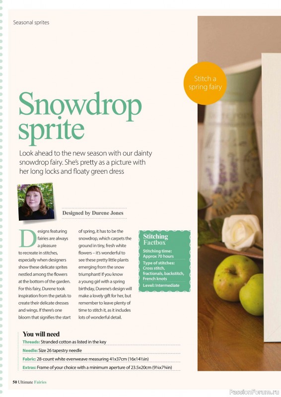 Коллекция вышивки в журнале «Ultimate CrossStitch Faries - November 2025»