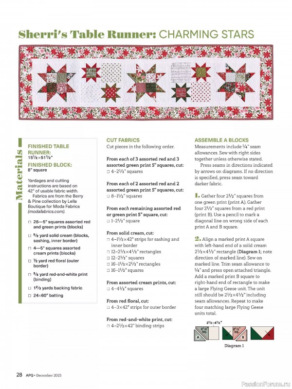 Коллекция проектов для рукодельниц в журнале «American Patchwork & Quilting №197 2025»