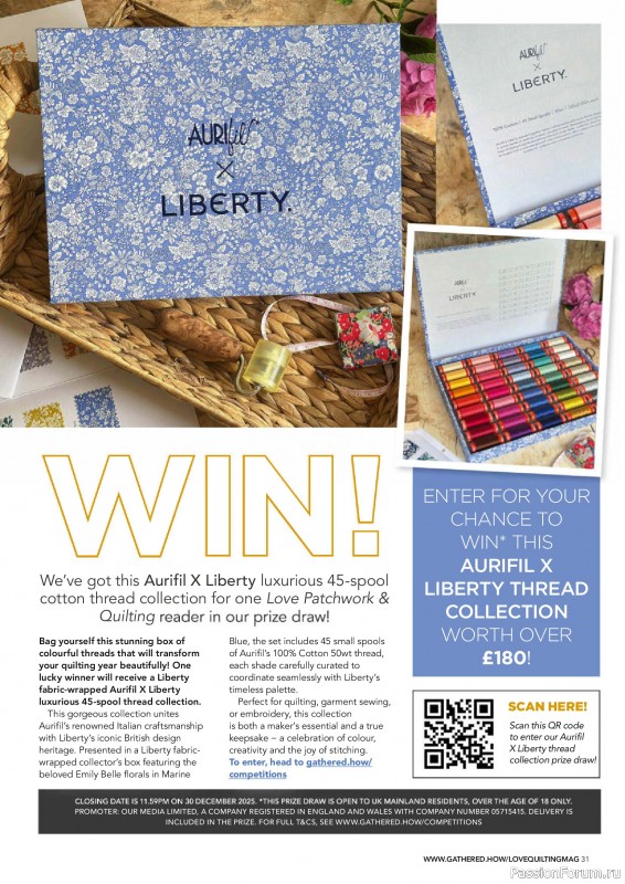 Коллекция проектов для рукодельниц в журнале «Love Patchwork & Quilting №157 2025»