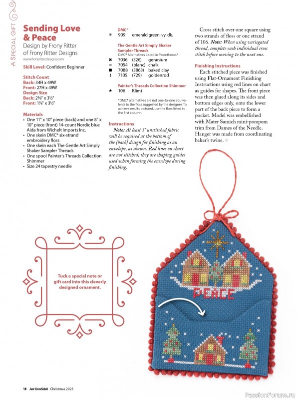 Коллекция вышивки в журнале «Just CrossStitch - Christmas 2025»