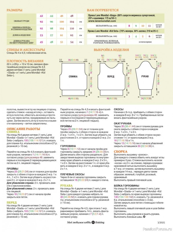 Вязаные модели в журнале «Knitting. Вязание №3 2025»