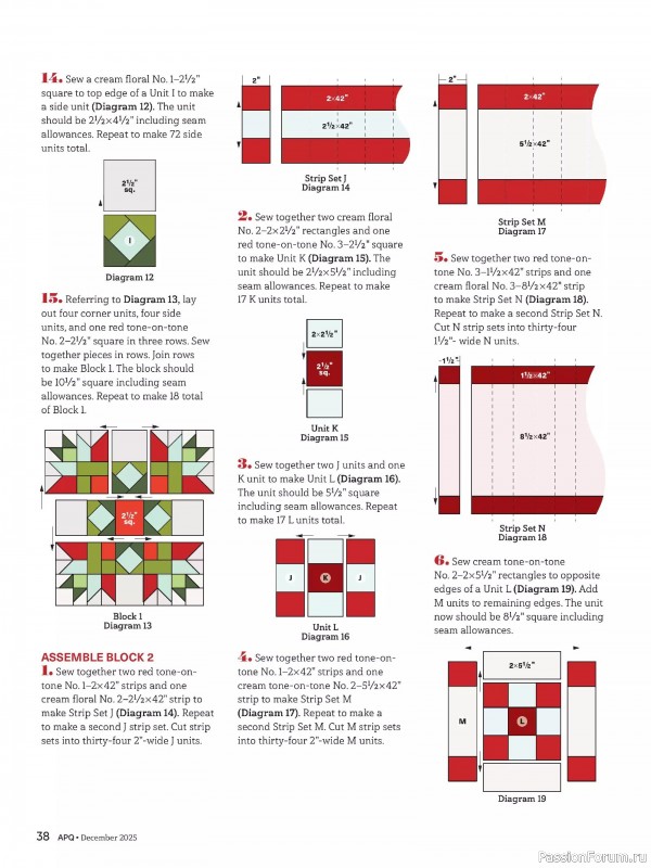 Коллекция проектов для рукодельниц в журнале «American Patchwork & Quilting №197 2025»