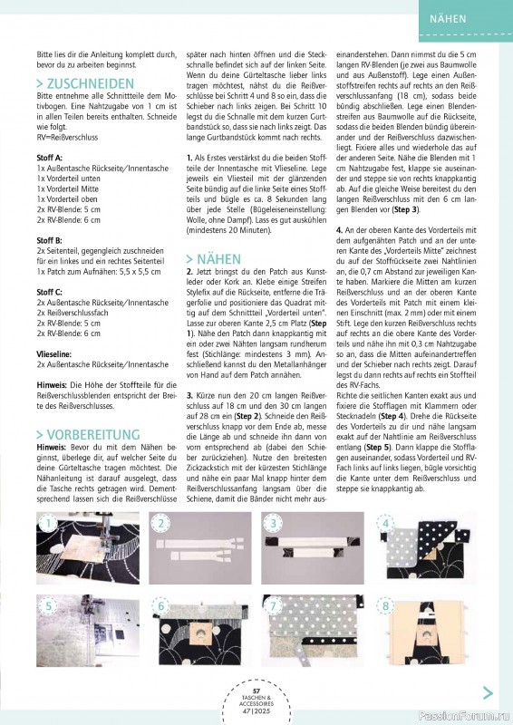 Коллекция проектов для рукодельниц в журнале «Taschen selber machen №47 2025»