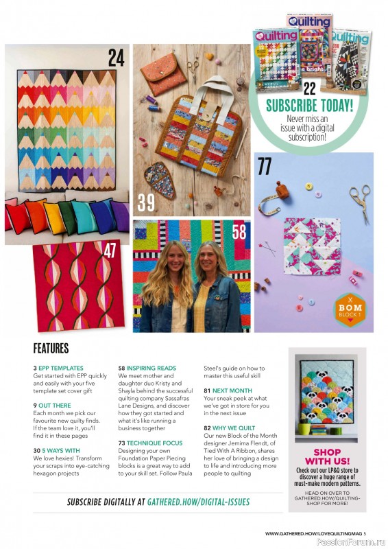 Коллекция проектов для рукодельниц в журнале «Love Patchwork & Quilting №147 2025»