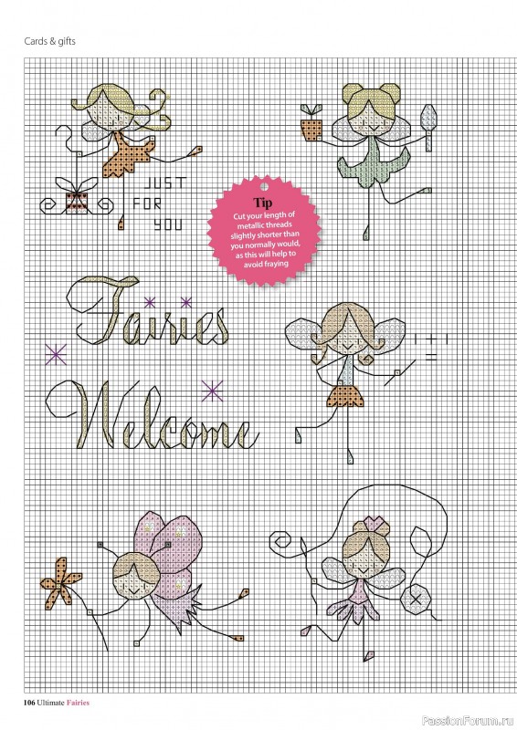 Коллекция вышивки в журнале «Ultimate CrossStitch Faries - November 2025»