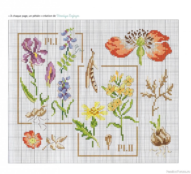 Коллекция вышивки в книге «Reves de fleurs - 2026»