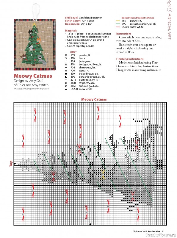 Коллекция вышивки в журнале «Just CrossStitch - Christmas 2025»