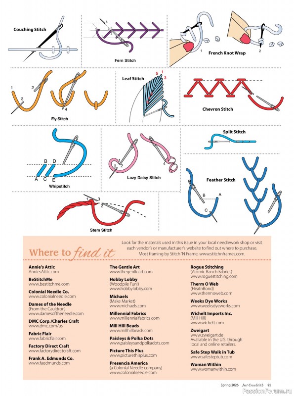 Коллекция вышивки в журнале &laquo;Just CrossStitch - Spring 2026&raquo;