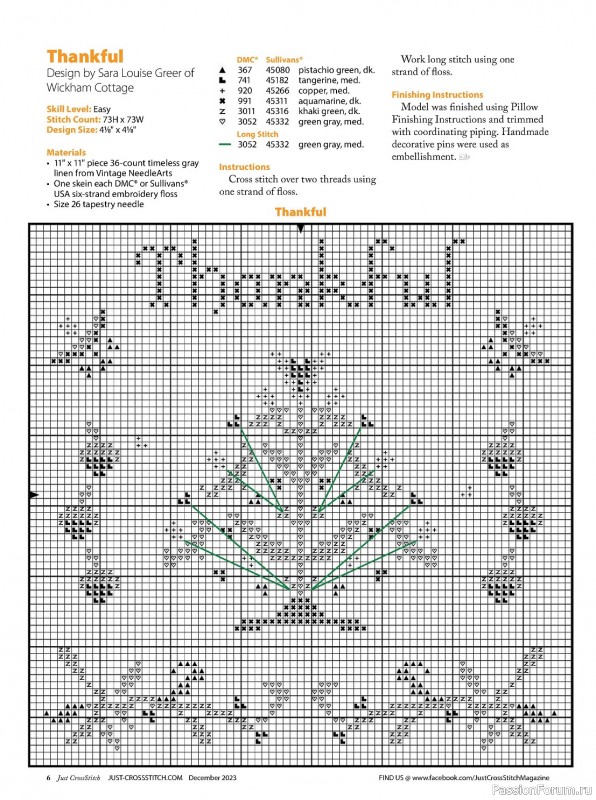 Коллекция вышивки в журнале «Just CrossStitch - December 2023»