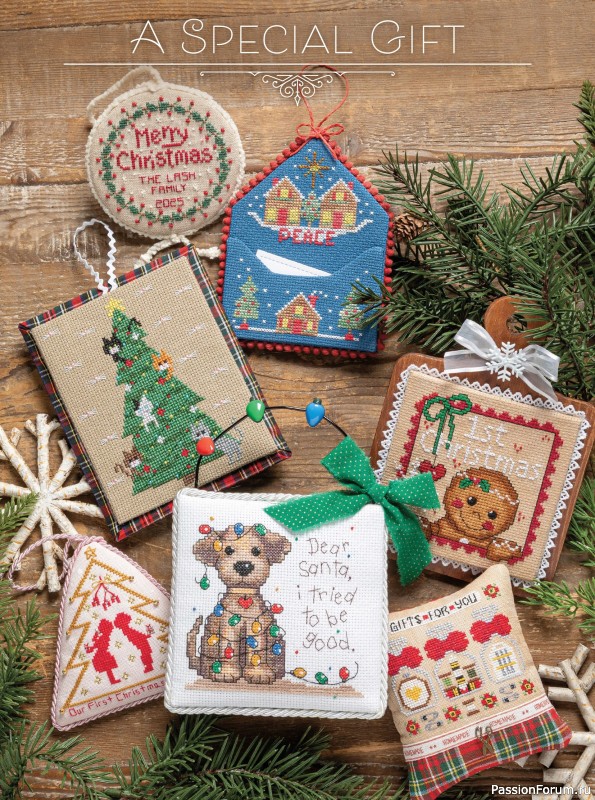 Коллекция вышивки в журнале «Just CrossStitch - Christmas 2025»