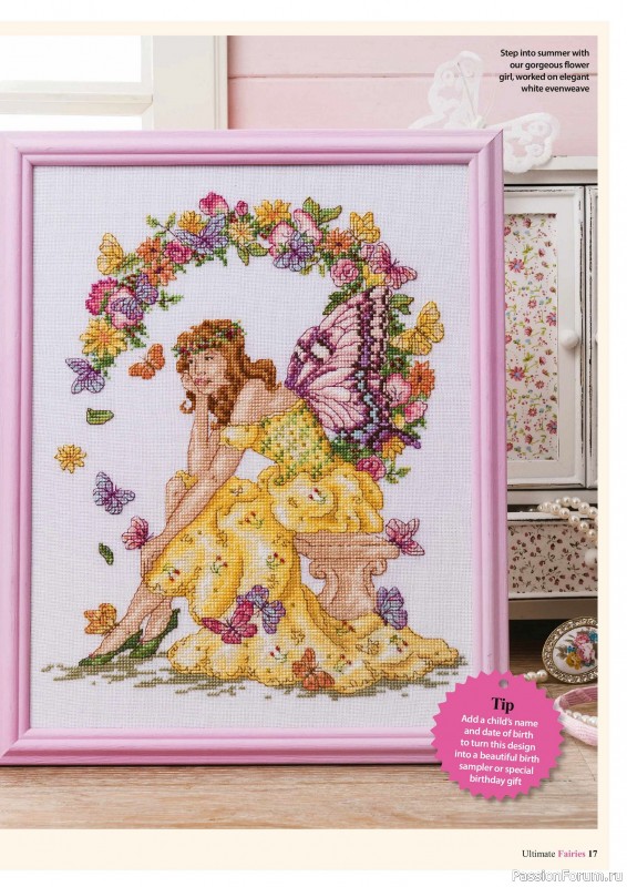 Коллекция вышивки в журнале «Ultimate CrossStitch Faries - November 2025»