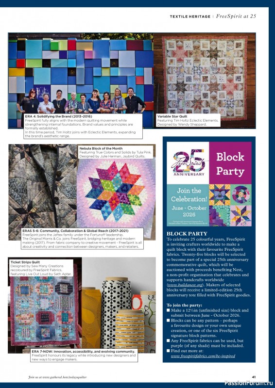Коллекция проектов для рукодельниц в журнале &laquo;Todays Quilter №141 2026&raquo;