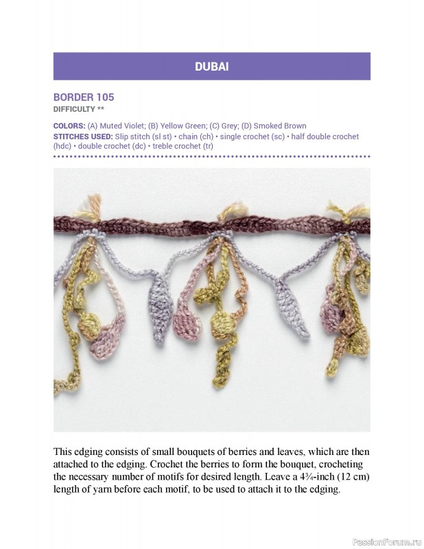 Вязаные проекты в книге &laquo;150 Crochet Borders&raquo;. Часть 3