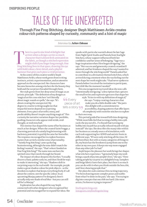 Коллекция вышивки в журнале &laquo;CrossStitcher №432 2026&raquo;