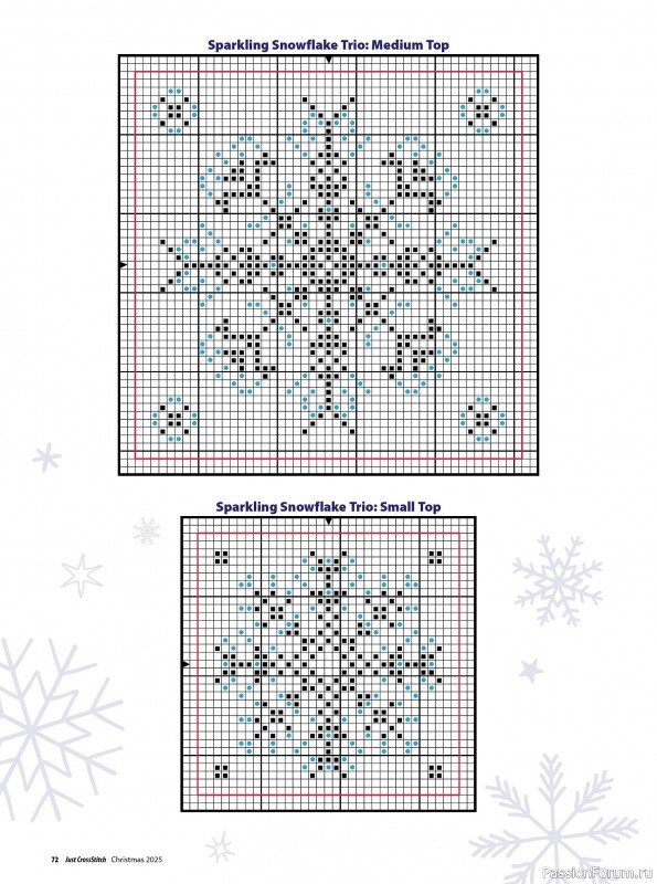 Коллекция вышивки в журнале «Just CrossStitch - Christmas 2025»