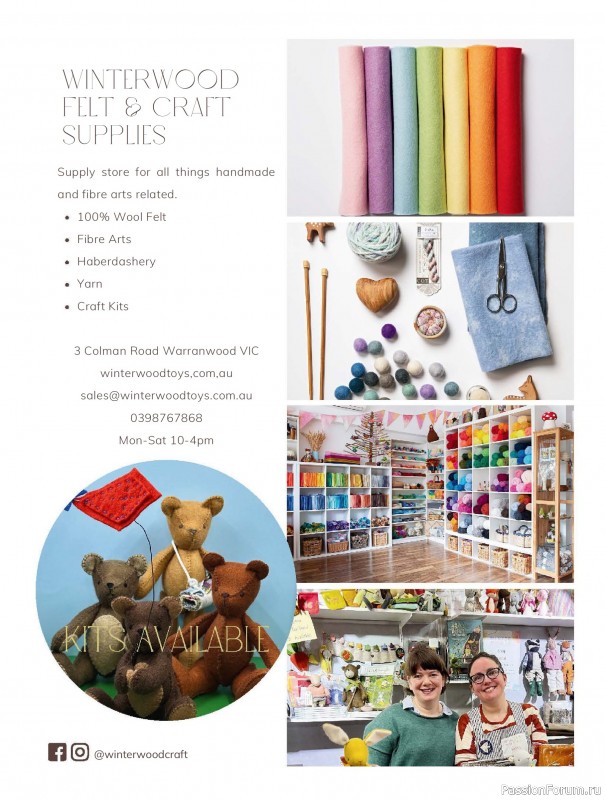 Коллекция проектов для рукодельниц в журнале «Australian Homespun №218 2025»