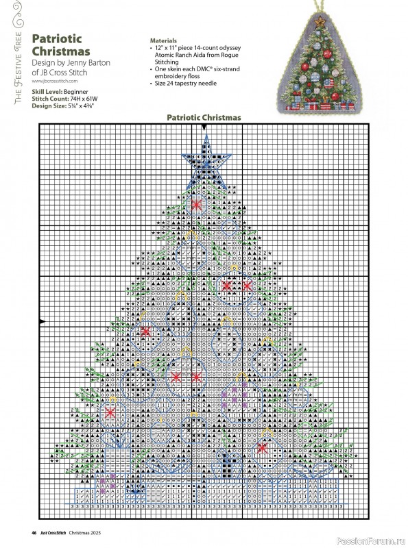 Коллекция вышивки в журнале «Just CrossStitch - Christmas 2025»