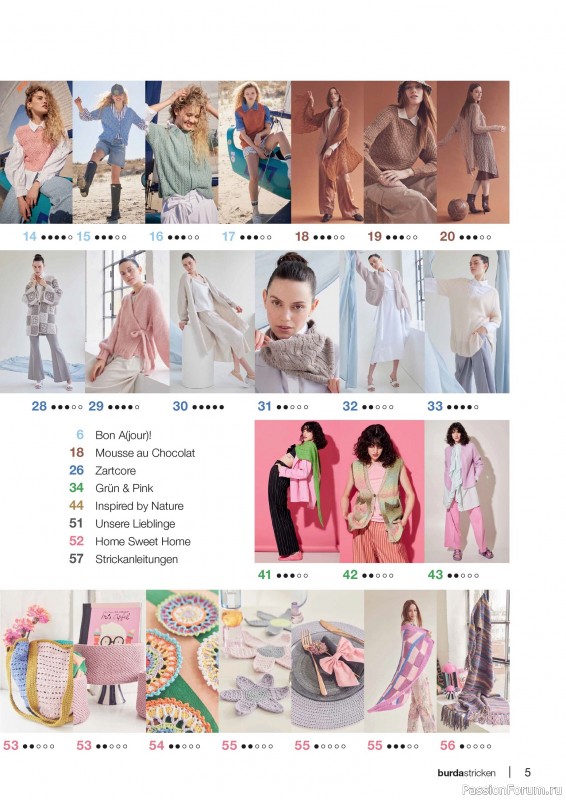 Вязаные модели в журнале «Burda Stricken №3 2025»
