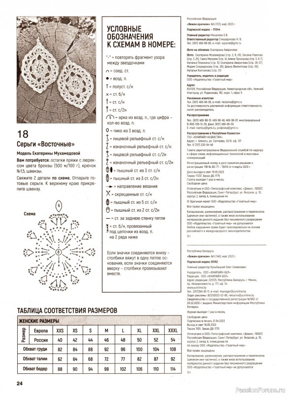 Вязаные модели в журнале «Вяжем крючком №5 2023»