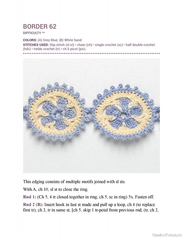 Вязаные проекты в книге &laquo;150 Crochet Borders&raquo;. Часть 2