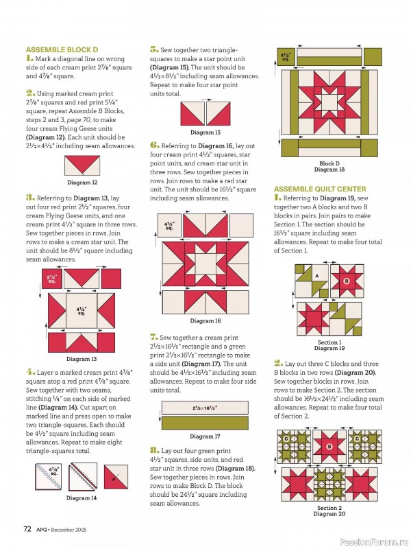 Коллекция проектов для рукодельниц в журнале «American Patchwork & Quilting №197 2025»