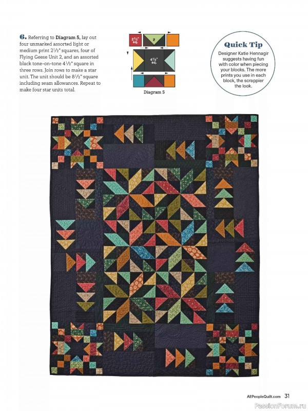 Коллекция проектов для рукодельниц в журнале «American Patchwork & Quilting №198 2025»