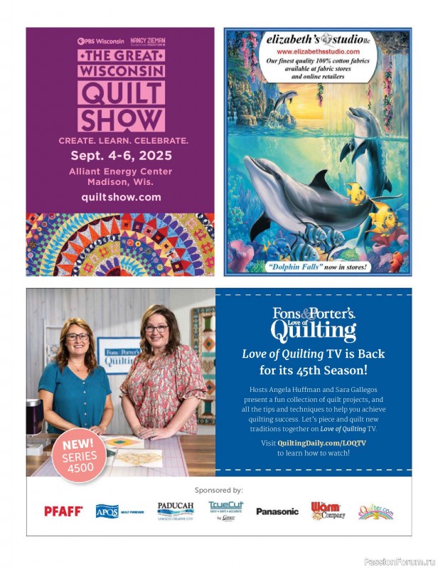 Коллекция проектов для рукодельниц в журнале «Fons & Porter’s Love Of Quilting - Summer 2025»