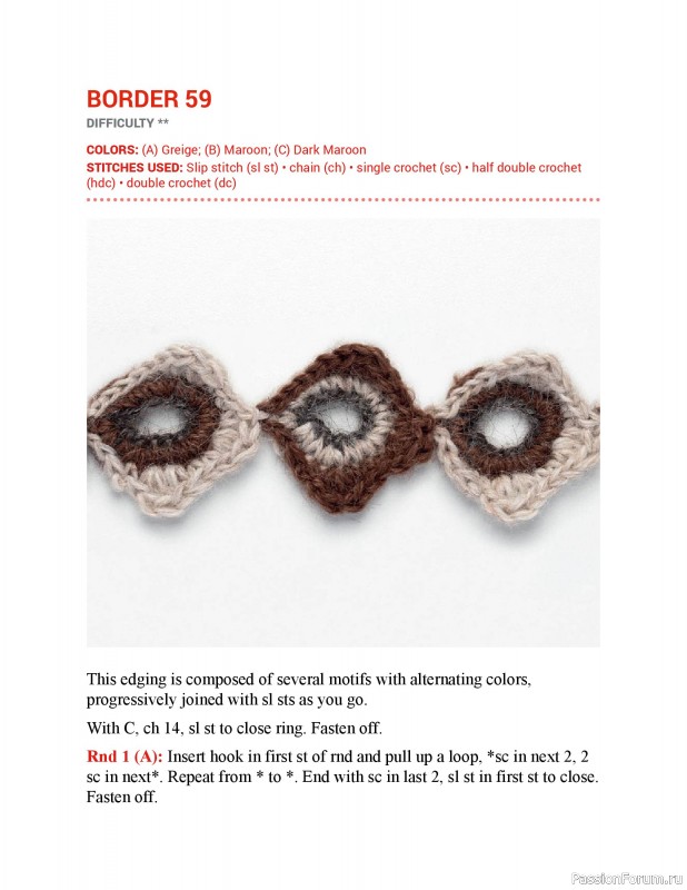 Вязаные проекты в книге &laquo;150 Crochet Borders&raquo;. Часть 2