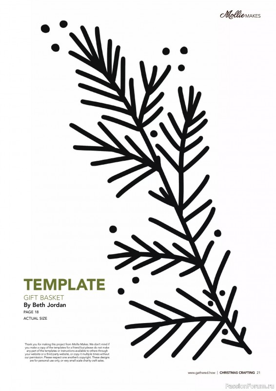 Коллекция проектов для рукодельниц в журнале «Mollie Makes - Christmas Crafting 2025»