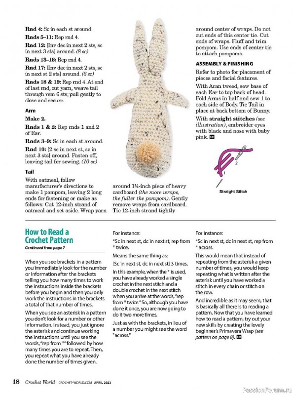Вязаные проекты крючком в журнале «Crochet World - April 2023»
