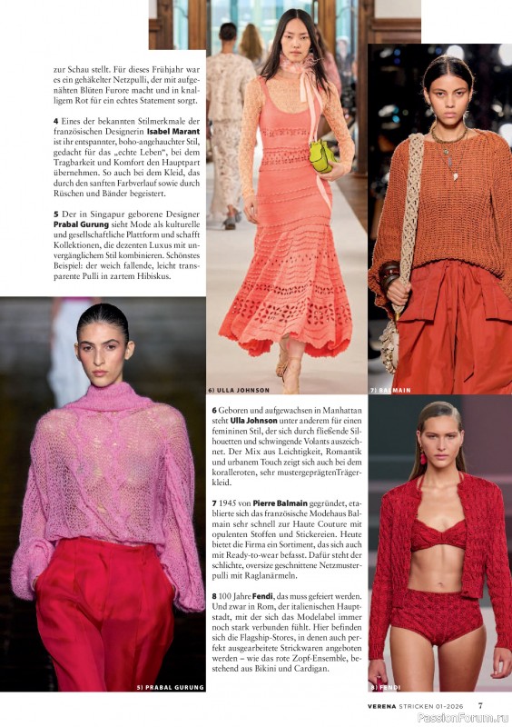 Вязаные модели в журнале &laquo;Verena Stricktrends №1 2026&raquo;