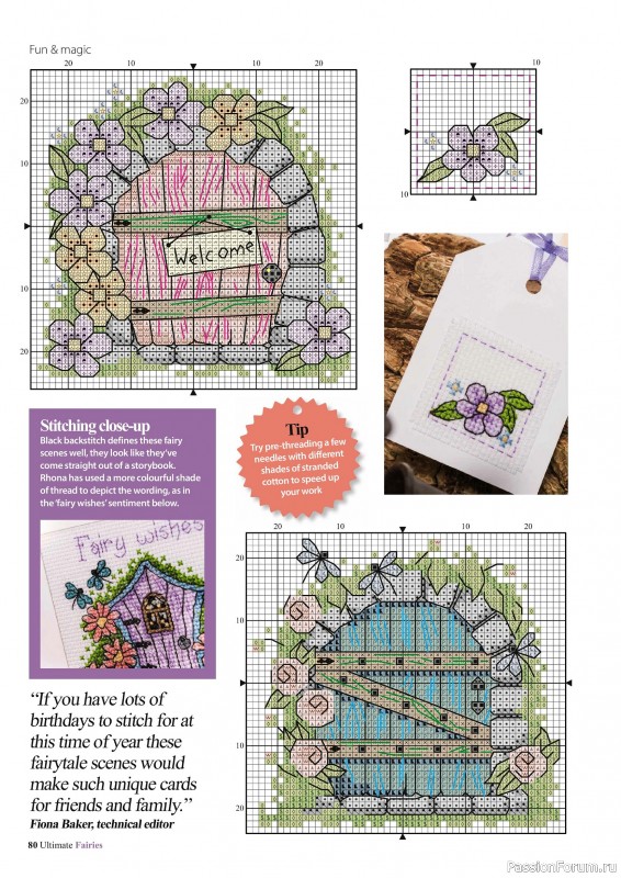Коллекция вышивки в журнале «Ultimate CrossStitch Faries - November 2025»