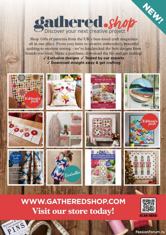 Коллекция проектов для рукодельниц в журнале «Todays Quilter №131 2025»