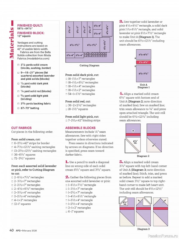 Коллекция проектов для рукодельниц в журнале «American Patchwork & Quilting №198 2025»