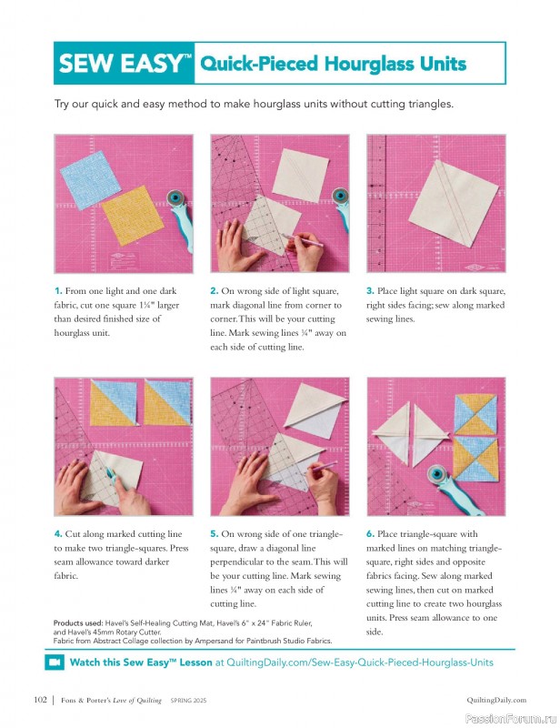 Коллекция проектов для рукодельниц в журнале «Fons & Porter’s Love of Quilting – Spring 2025»