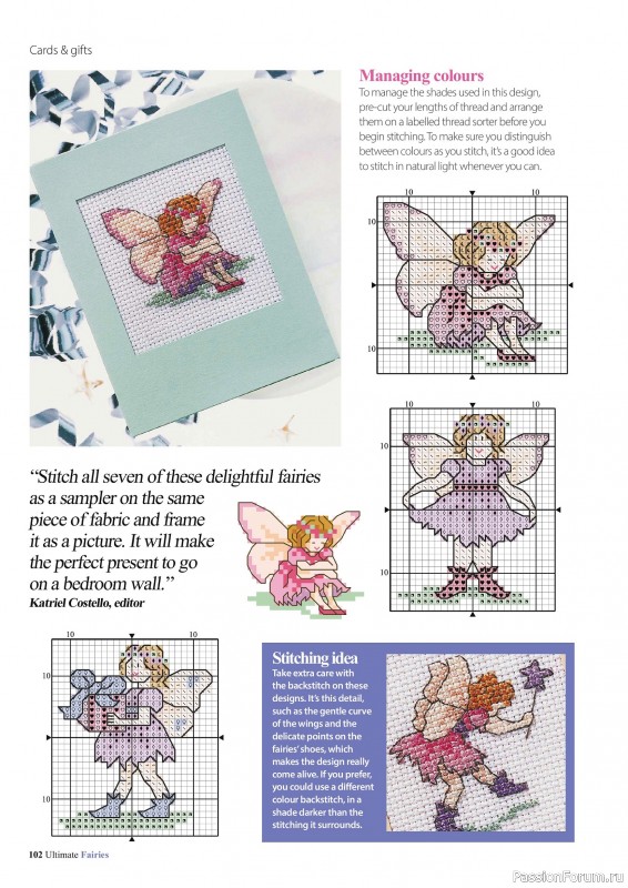 Коллекция вышивки в журнале «Ultimate CrossStitch Faries - November 2025»
